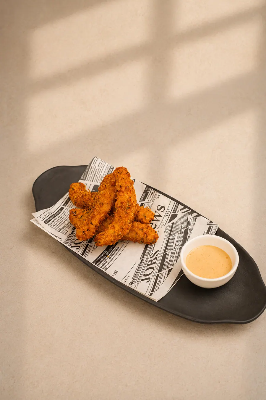 Al Reem Chicken Crunch Rockets: Crispy chicken strips coated in a light batter and fried until golden perfection.